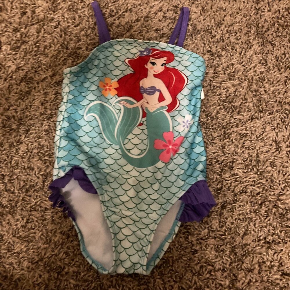 Disney Baby Ariel Swimsuit 24 Months One Piece Teal Purple The Little Mermaid